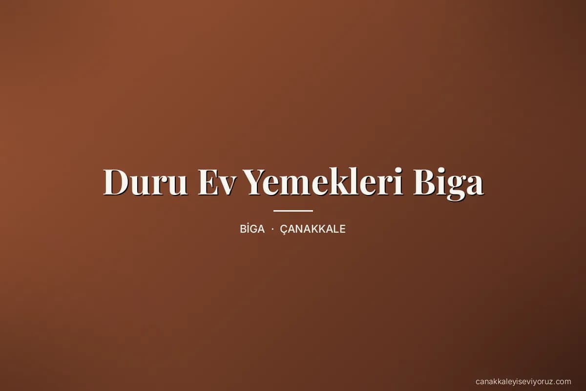 Duru Ev Yemekleri Biga