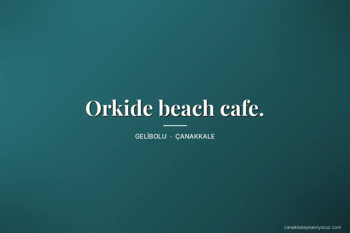 Orkide beach cafe.