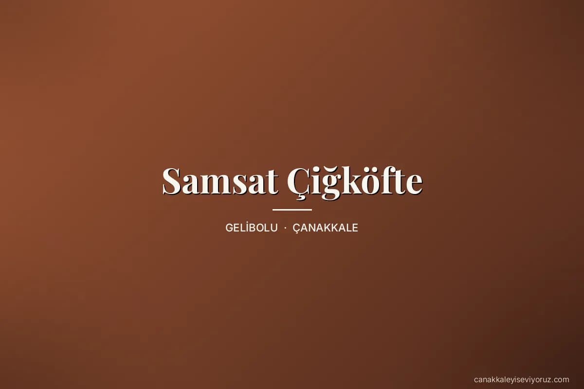 Samsat Çiğköfte