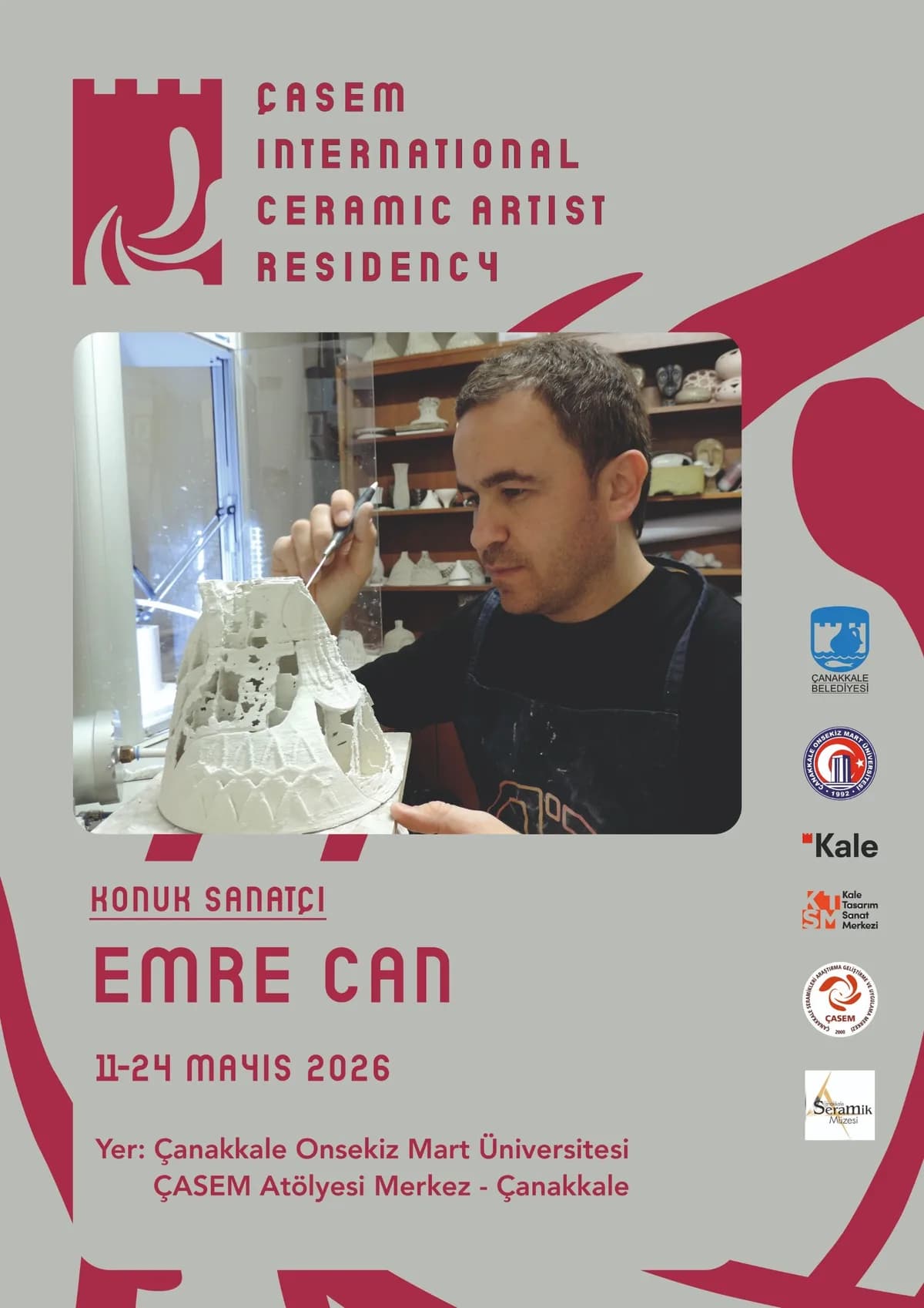 Çanakkale'de Uluslararası Seramik Rüzgarı: ÇASEM Konuk Sanatçı Programı Emre Can'ı Ağırlıyor!