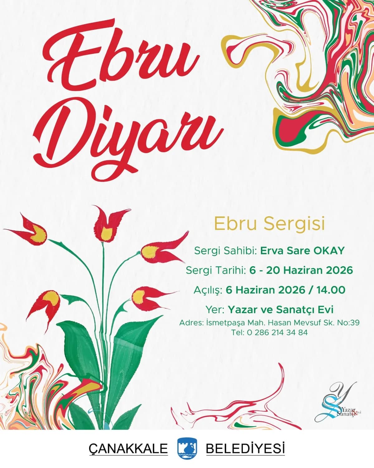 Çanakkale'de Suya Yansıyan Zarafet: "Ebru Diyarı" Sergisi Kapılarını Açıyor!