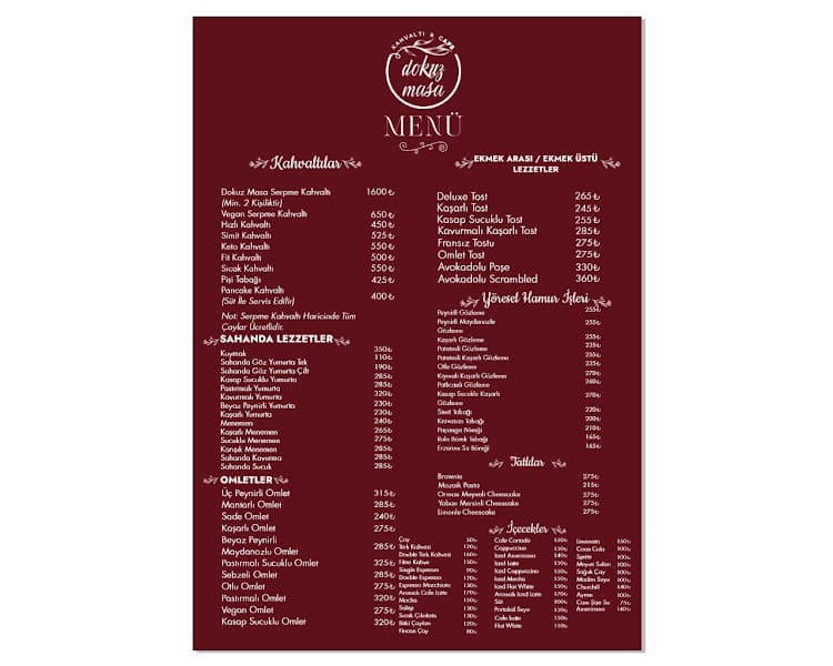 Çanakkale DOKUZ MASA KAHVALTI CAFE