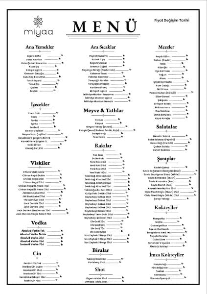 Miyaa Restaurant & Yeni Nesil Meyhane