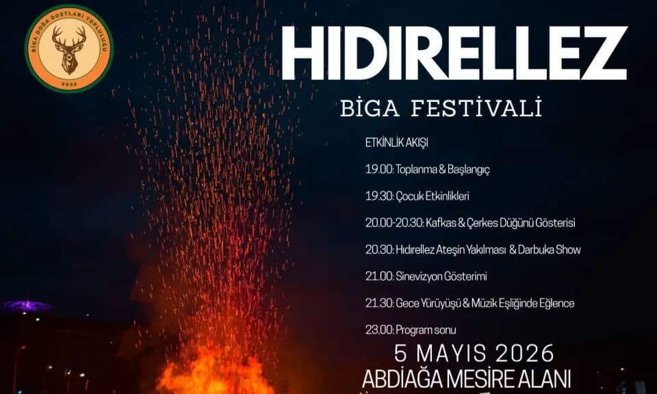 Biga'da Hıdırellez Festivali: Abdiağa Mesire Alanı Coşkuya Sahne Olacak