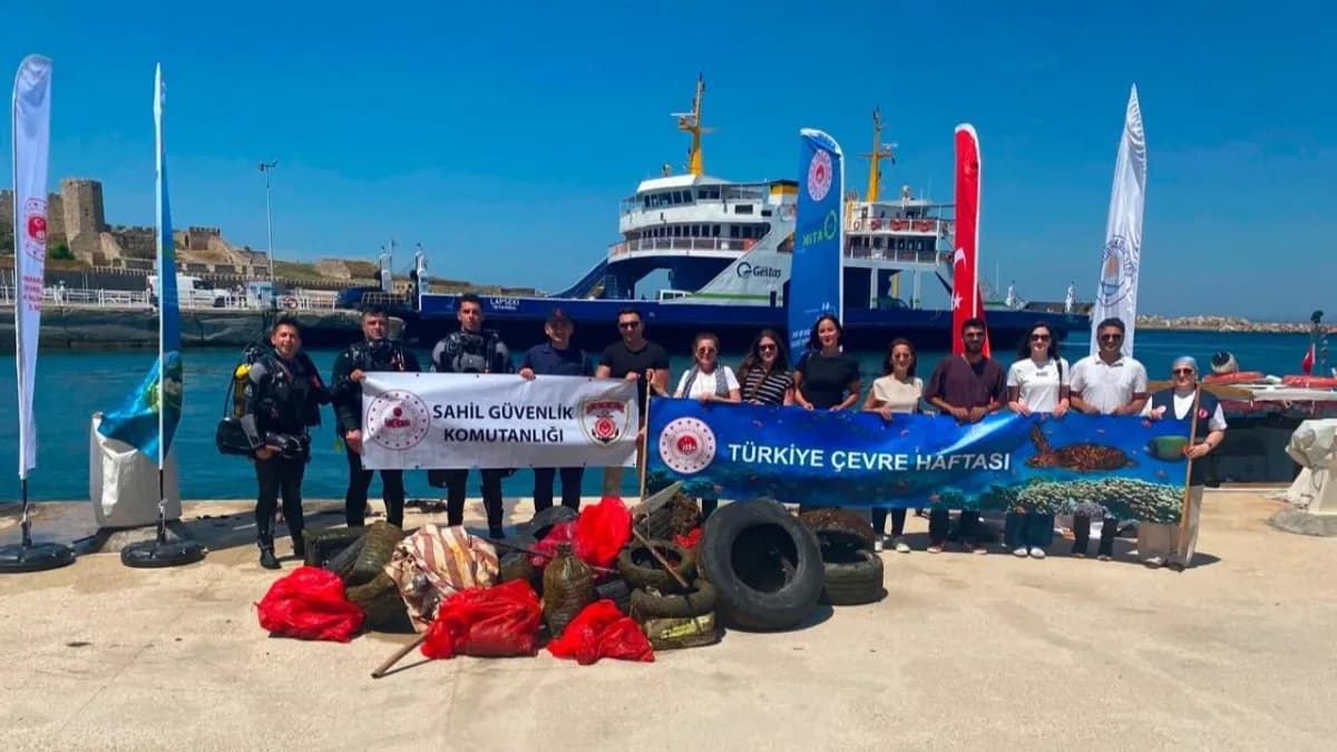 Bozcaada Limanı ve Sulubahçe'de Kapsamlı Deniz Temizliği Yapıldı