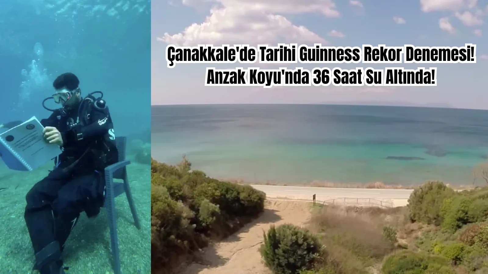 Çanakkale'de Tarihi Guinness Rekor Denemesi: Anzak Koyu'nda 36 Saat Su Altında!