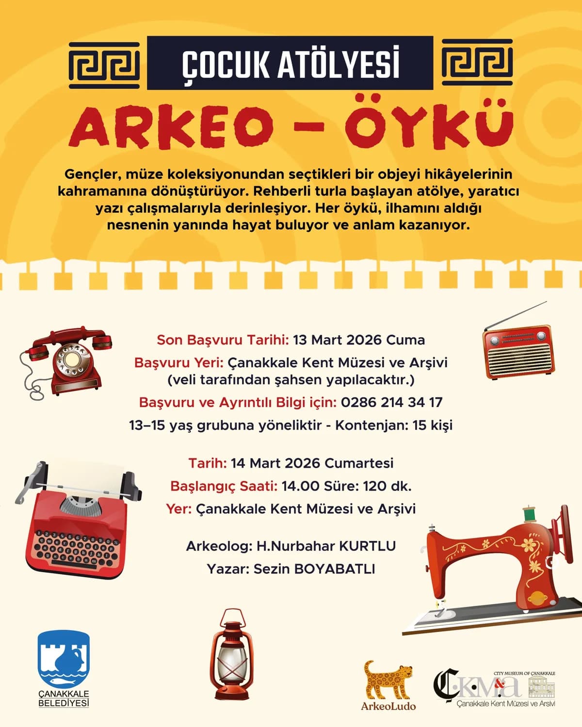 Çanakkale Kent Müzesi'nden Gençlere Özel: Arkeo-Öykü Atölyesi