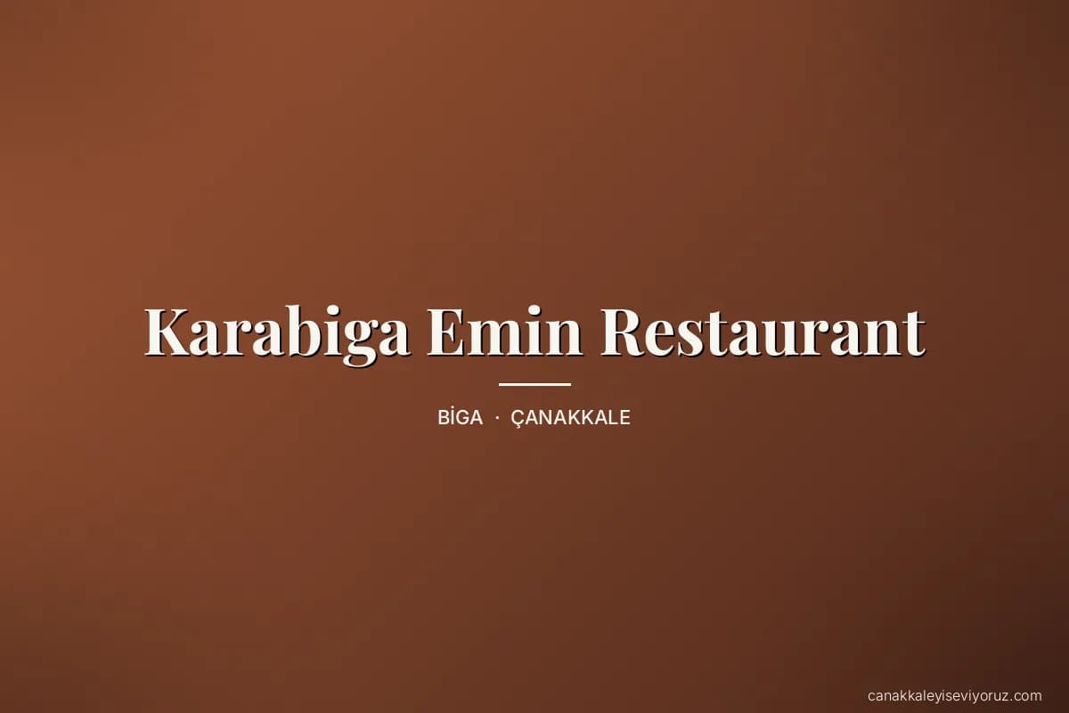 Karabiga Emin Restaurant
