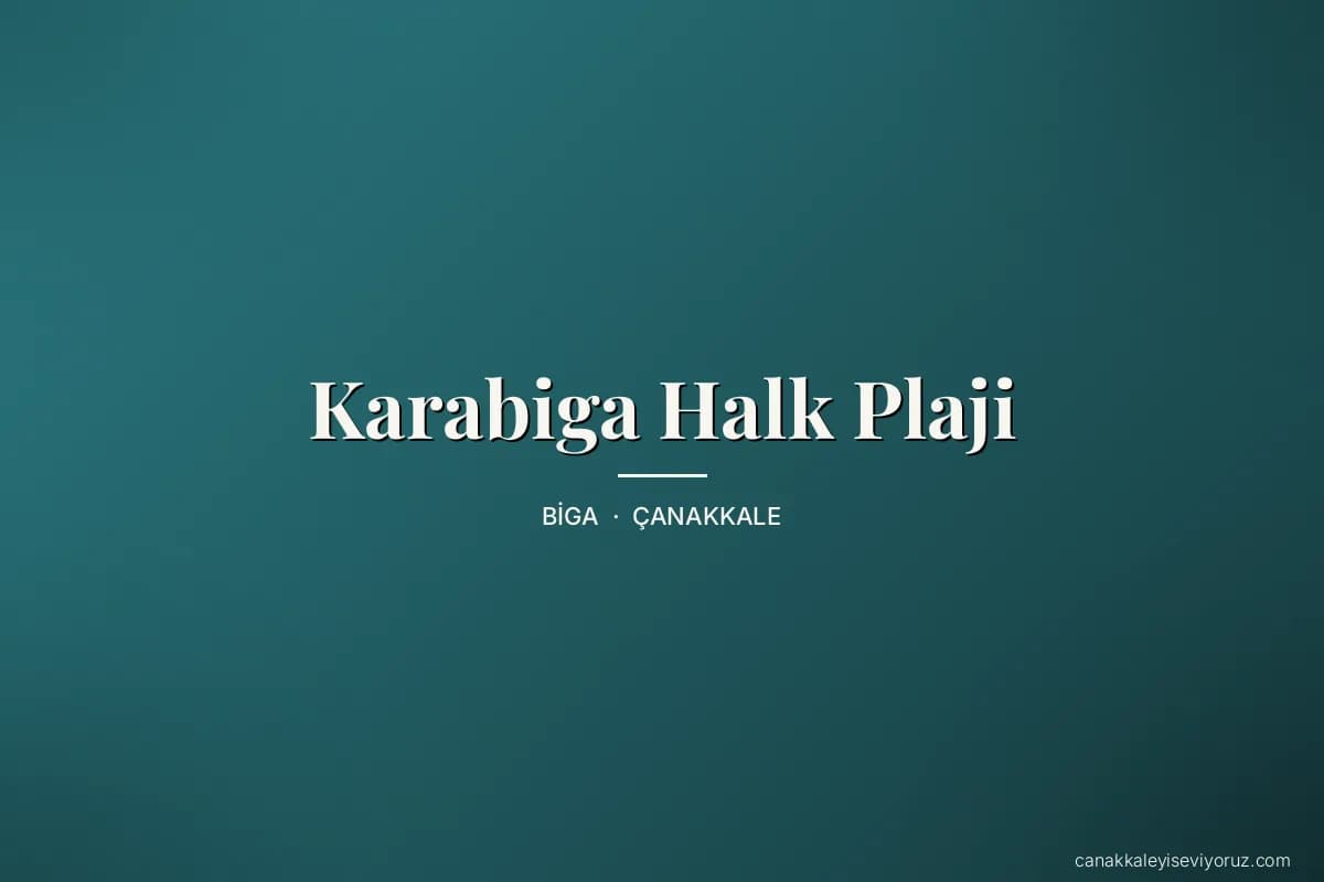 Karabiga Halk Plaji