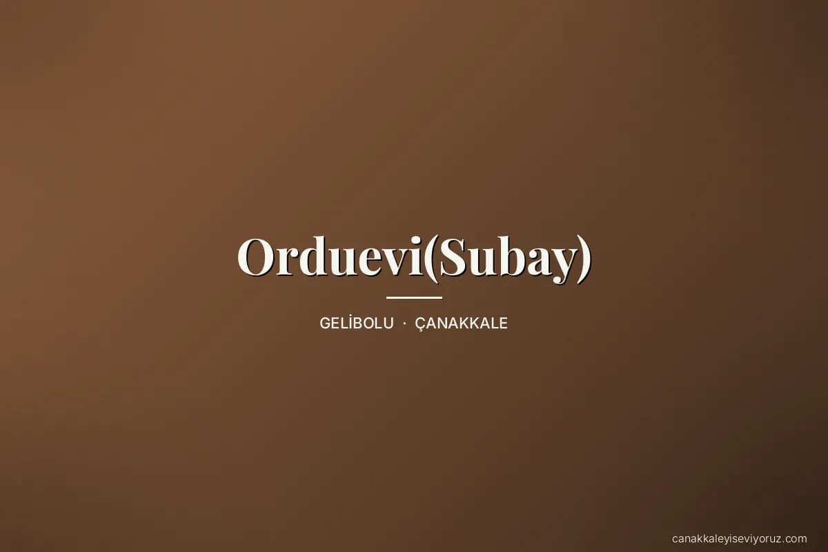 Orduevi(Subay)