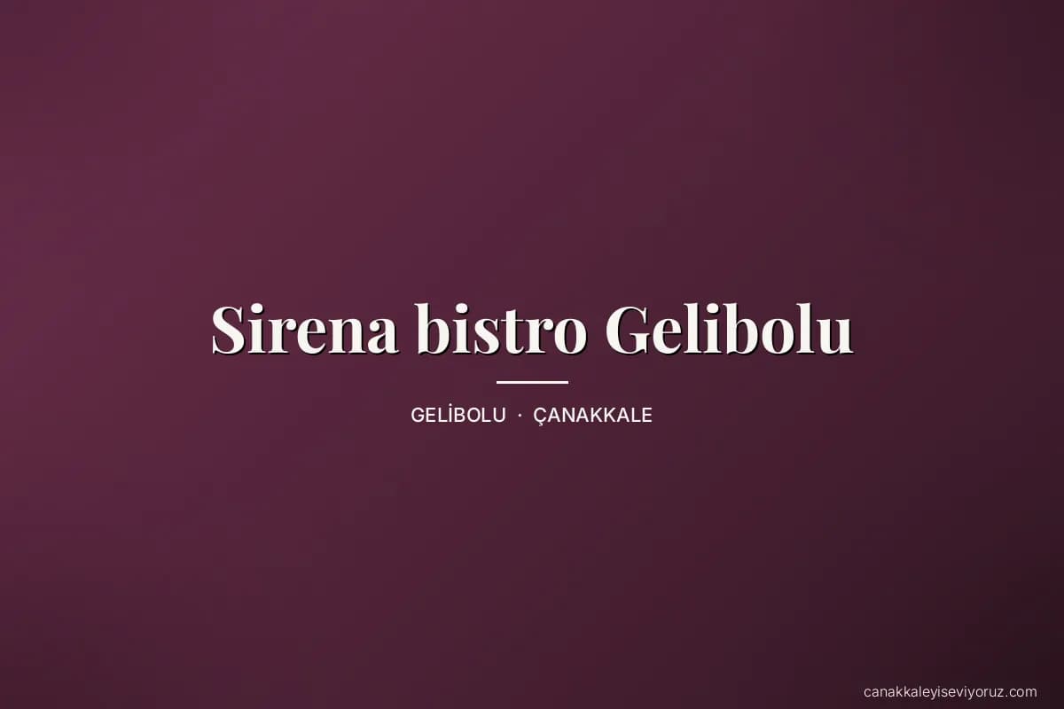 Sirena bistro Gelibolu