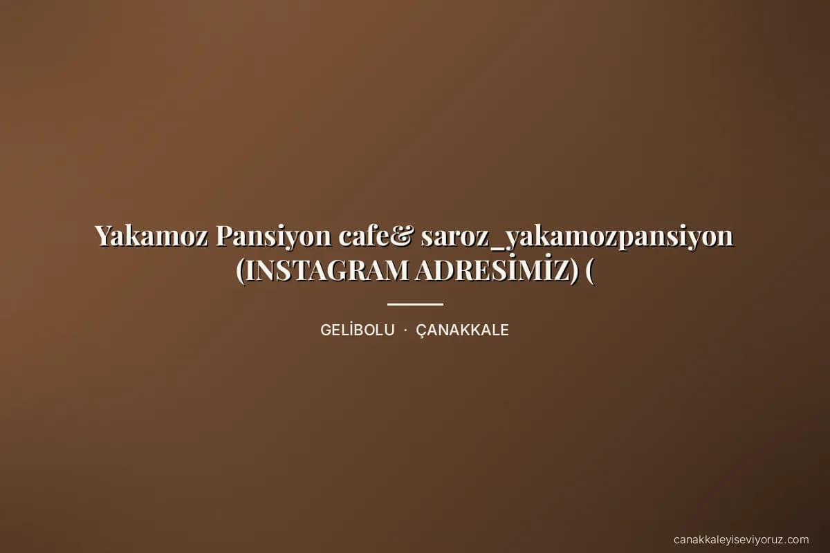 Yakamoz Pansiyon cafe& saroz_yakamozpansiyon (INSTAGRAM ADRESİMİZ) (