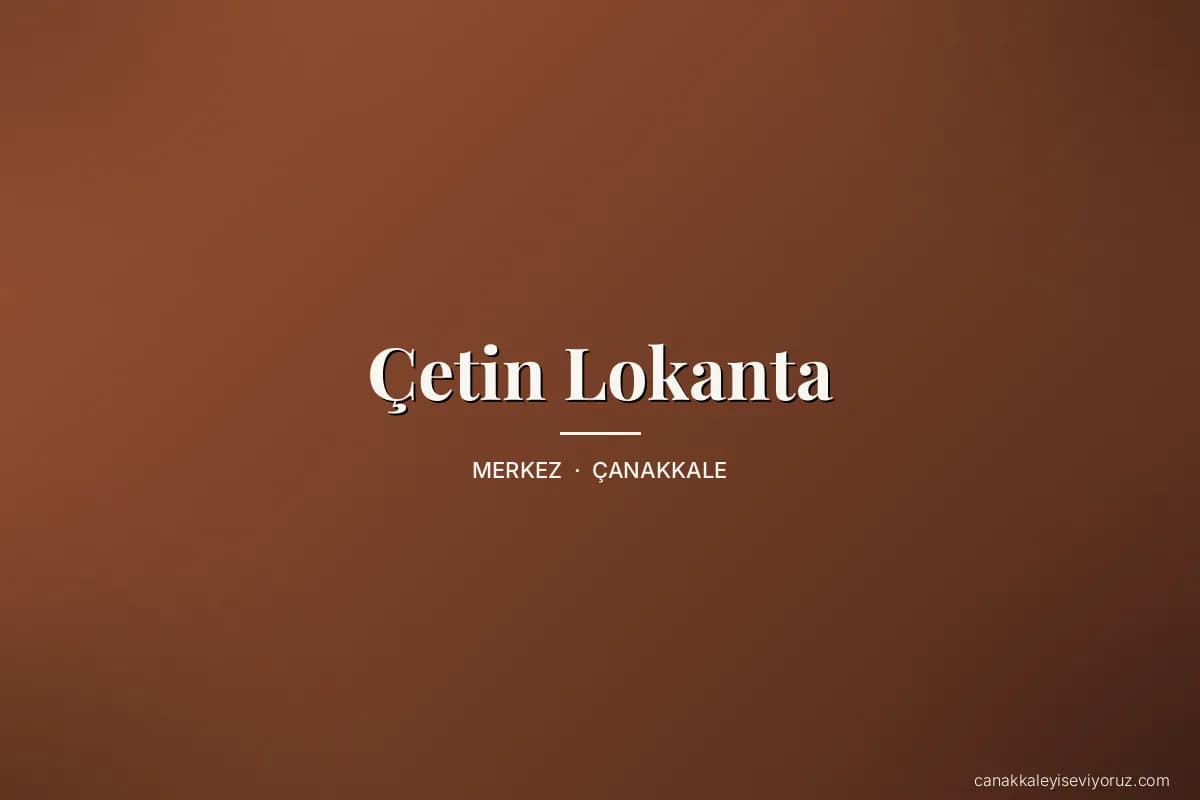 Çetin Lokanta