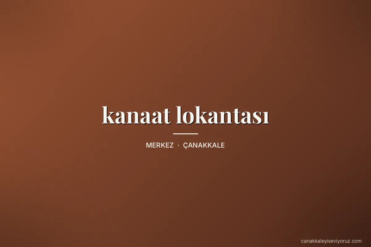 kanaat lokantası