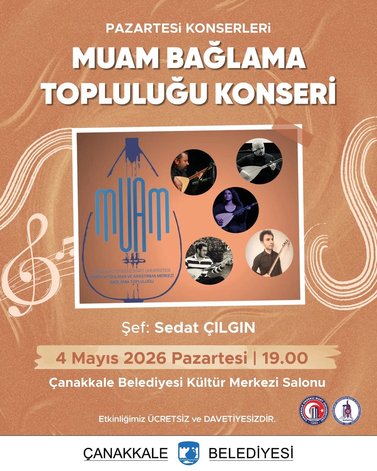 Çanakkale'de Türkü Dolu Bir Akşam: MUAM Bağlama Topluluğu Sahne Alıyor!