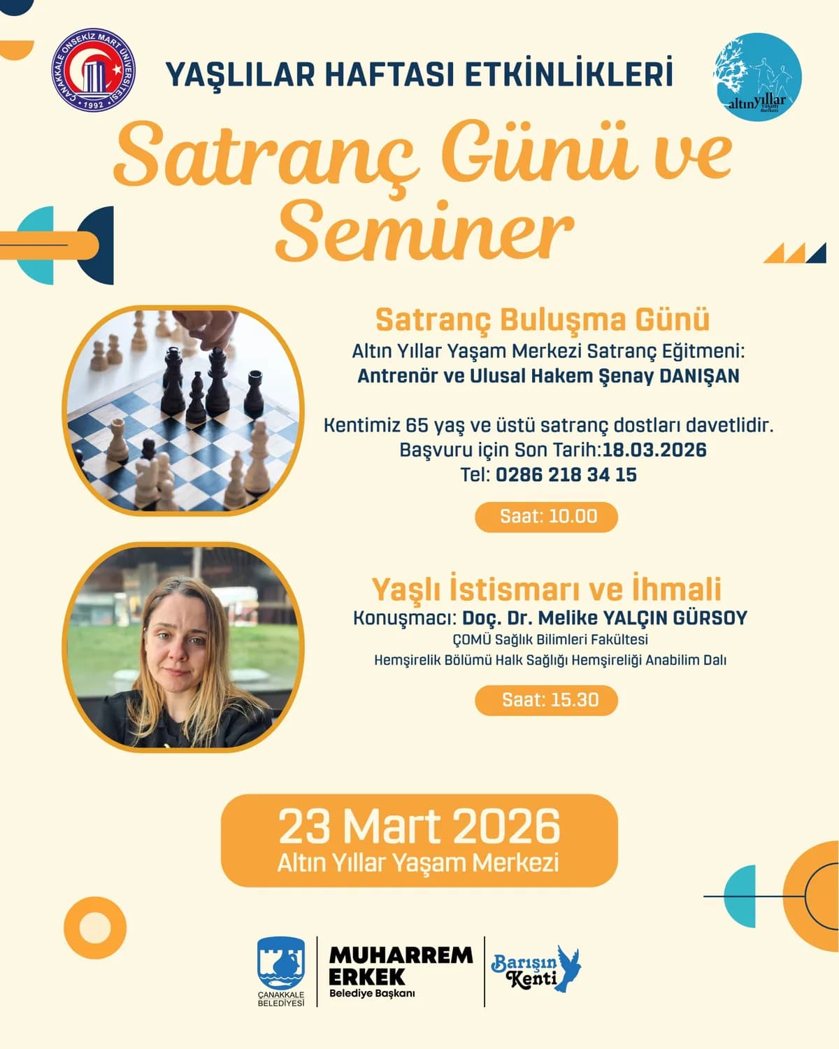 Kıdemli Kentlilere Özel: Altın Yıllar Yaşam Merkezi'nde Yaşlılar Haftası Etkinlikleri