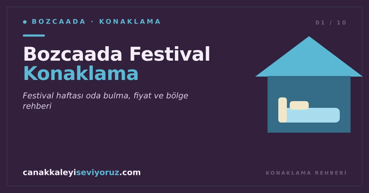Festival Haftasında Bozcaada Konaklama Rehberi 2026: Ne Zaman, Nerede, Ne Kadar