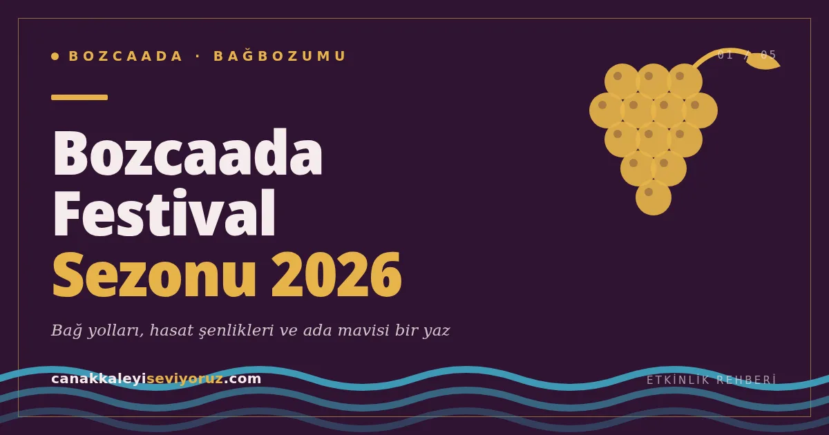 Bozcaada Festival Sezonu 2026: Bağbozumu, Caz ve Zeytin Hasadı Haftasında Adada Hayatta Kalma Rehberi