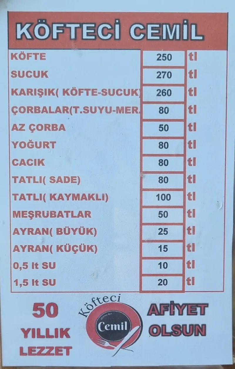 MEŞHUR KÖFTECİ CEMİL (50 yıllık lezzet)