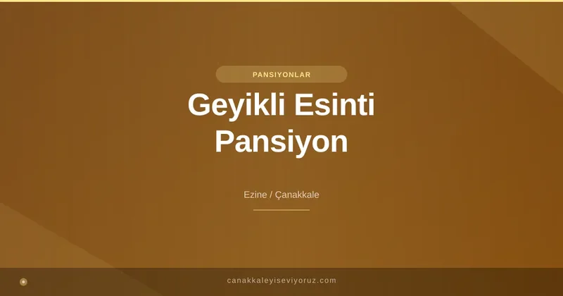 Geyikli Esinti Pansiyon