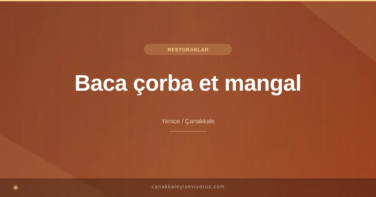 Baca çorba et mangal