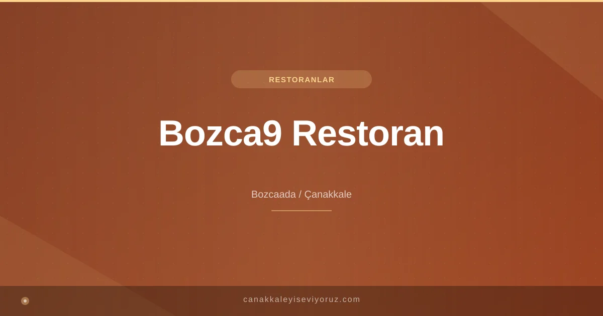 Bozca9 Restoran