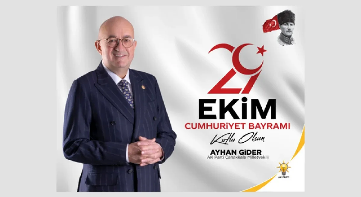 Ayhan Gider: “Cumhuriyetimizin 103’üncü yılı kutlu olsun”
