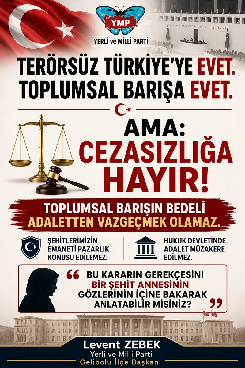 Levent Zebek: Terörsüz Türkiye istiyoruz